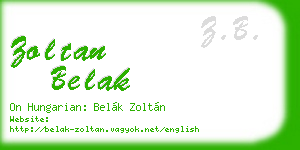 zoltan belak business card